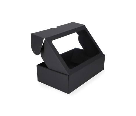 427-13L: 270 x 178 x 80 mm cardboard quick-closing box with window FEFCO 0427 2