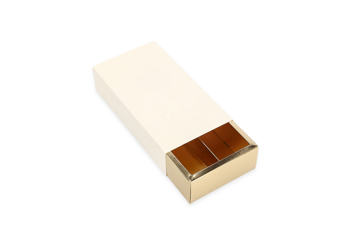 AKC_MAC/M: 200 x 100 x 50 mm Cream color box for candies and macarons 1