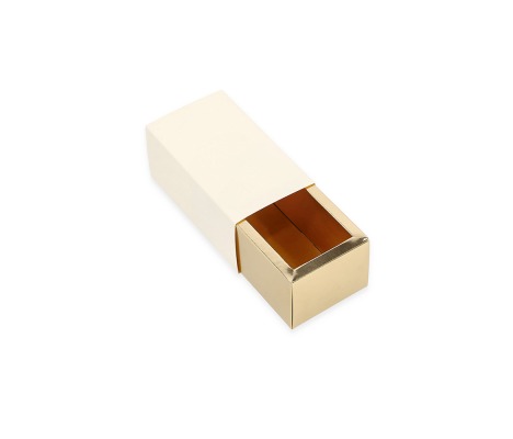 MAC-1/B: 200 x 50 x 50 mm Cream color box for sweets and macarons cookies 1