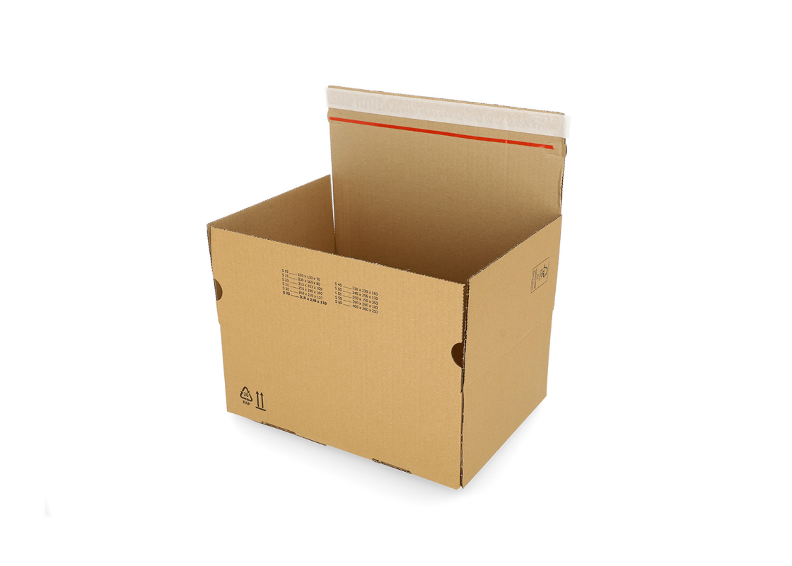 ASD/35: 310 x 230 x 110 mm <br> Shipping box with auto-lock bottom and adhesive closure strip 1
