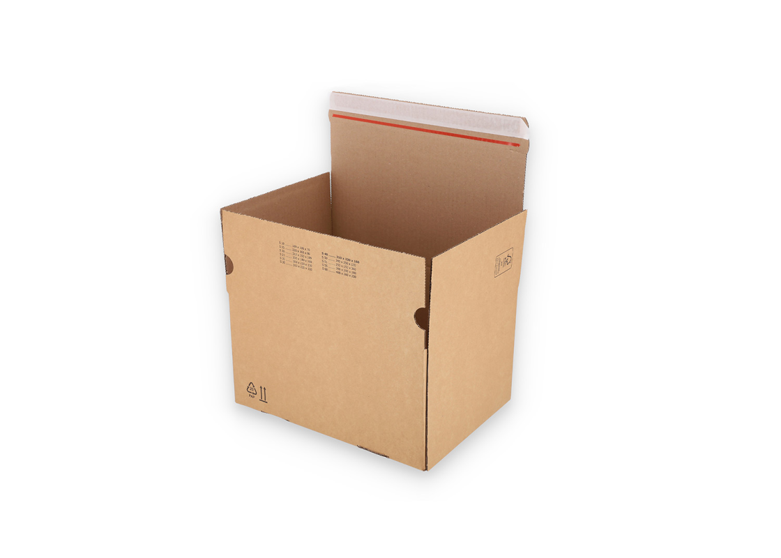 ASD/40: 310 x 230 x 160 mm <br> Shipping box with auto-lock bottom and adhesive closure strip 1