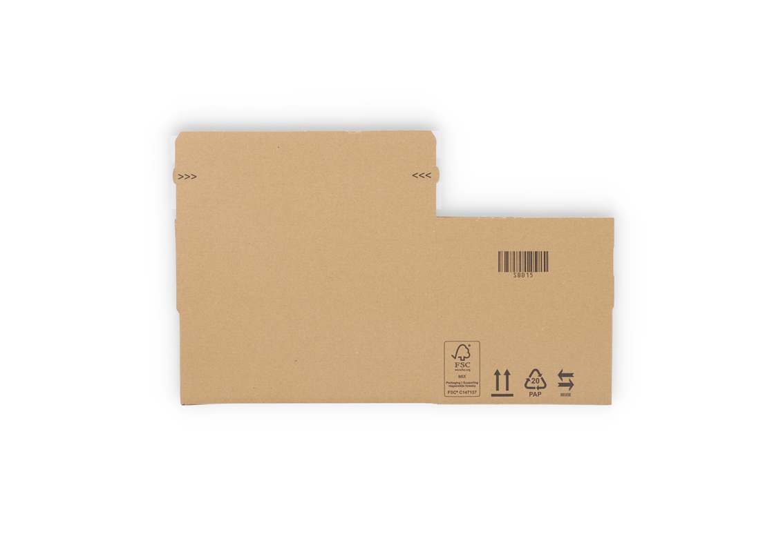 ASGD/15: 230 x 160 x 80 mm <br> Shipping box with auto-lock bottom and adhesive closure and return strips 5