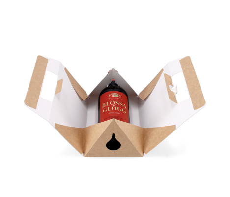 BUT-1: 220 x 140 x 140 mm mm bottle box with handle 2