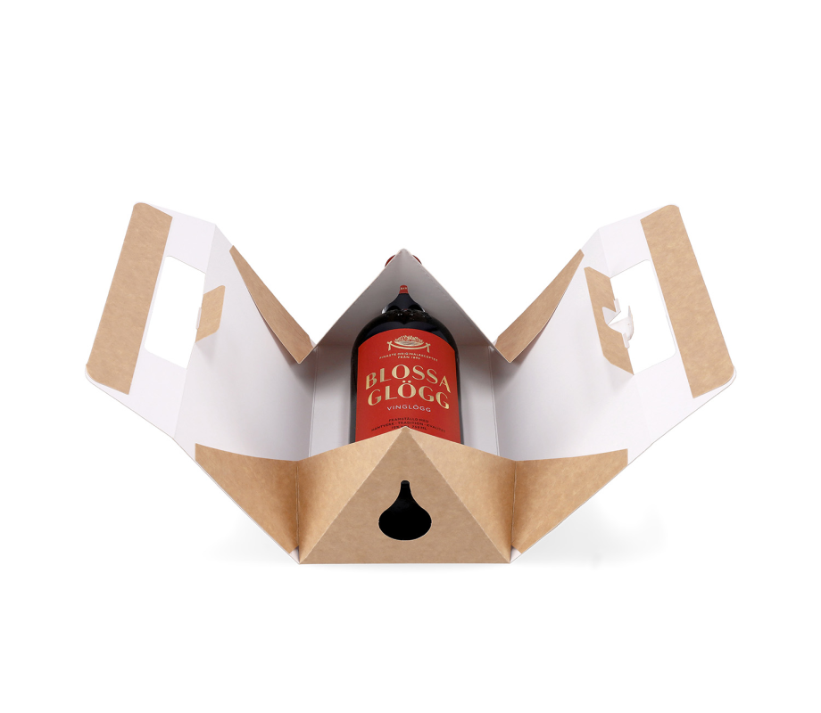 BUT-1: 220 x 140 x 140 mm mm bottle box with handle 1