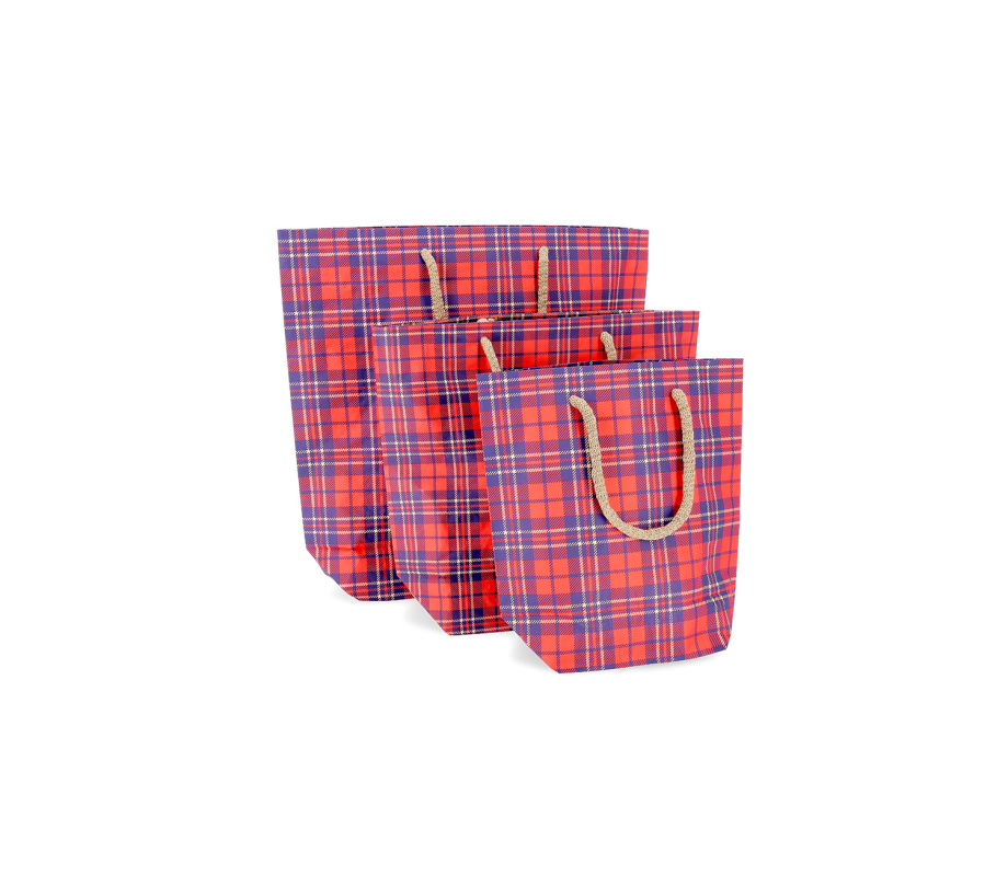CUBA-2: 450 x 150 x 400 mm paper bag with fabric handles 24