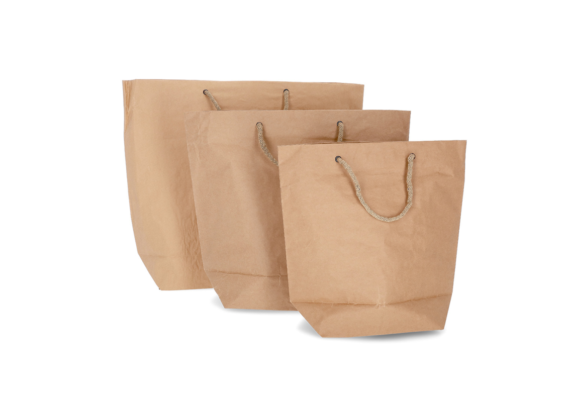 CUBA-3: 550 x 150 x 500 mm paper bag with fabric handles 1