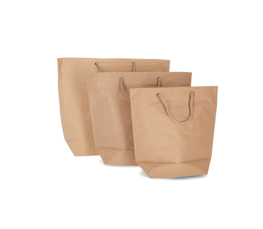 CUBA-2: 450 x 150 x 400 mm paper bag with fabric handles 33