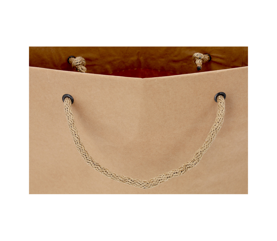 CUBA-1: 340 x 130 x 350 mm paper bag with fabric handles 32