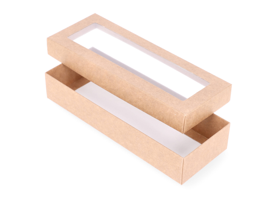 DDPL-17: 220 x 80 x 40 mm two part box with window 1
