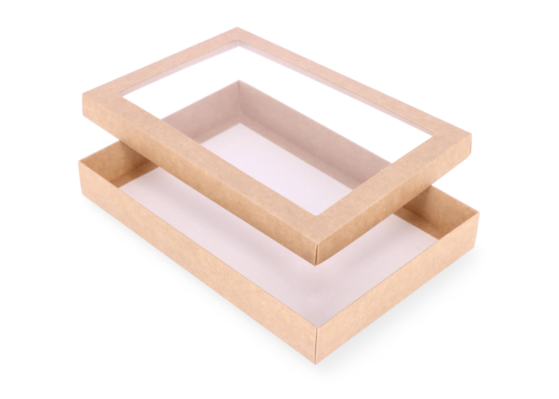DDPL-19: 300 x 200 x 40 mm two part box with window 1