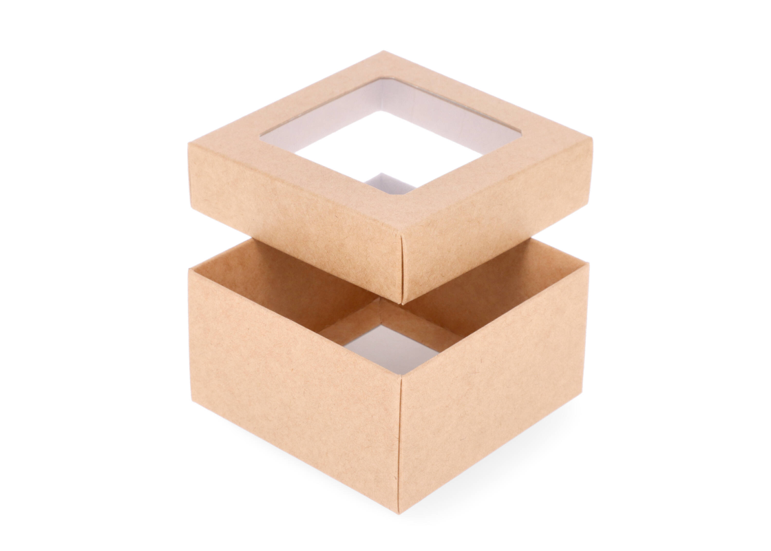 DDPL-1: 90 x 90 x 50 mm two part box with window 1