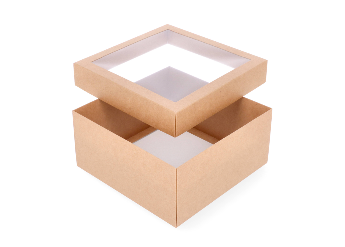 DDPL-5: 210 x 210 x 100 mm two part box with window 1
