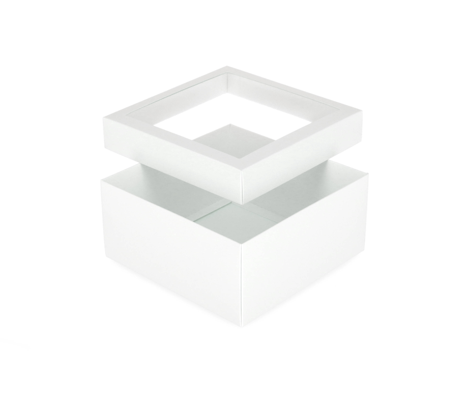 DDPL-5: 210 x 210 x 100 mm two part box with window 4