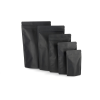 DOY-J: Black stand-up Doypack pouches, pack of 100 pcs 25