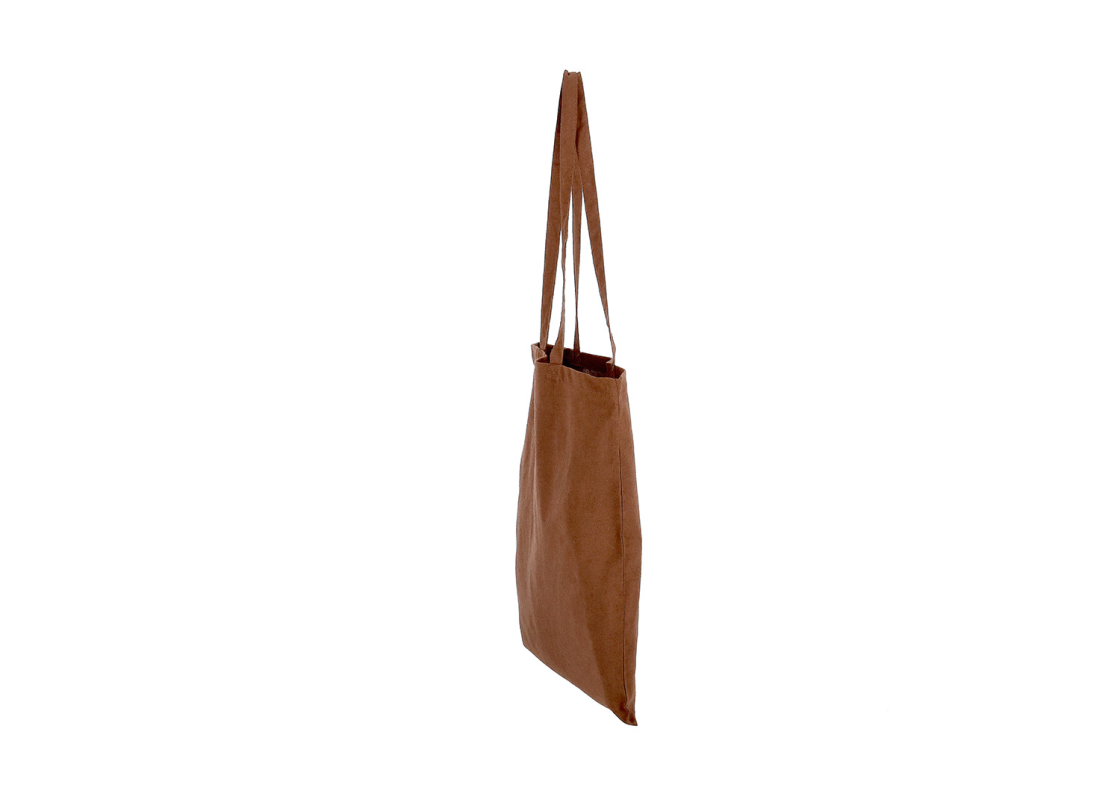 DROB-1/R Brown colour Canvas Tote bag 380*420 mm, 1 pcs. 2