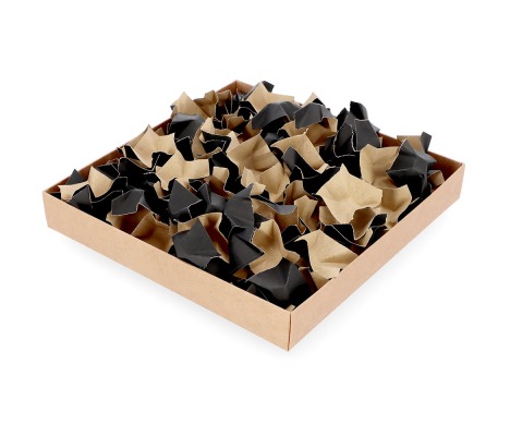 FIL/R: Brown-black recycled paper infill for a box, 67 l 1