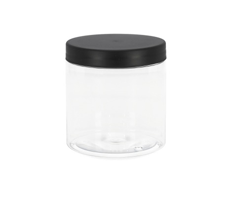 INDPET 500/12: 500 ml Plastic jars with screw-on lids (12 pcs.) 1