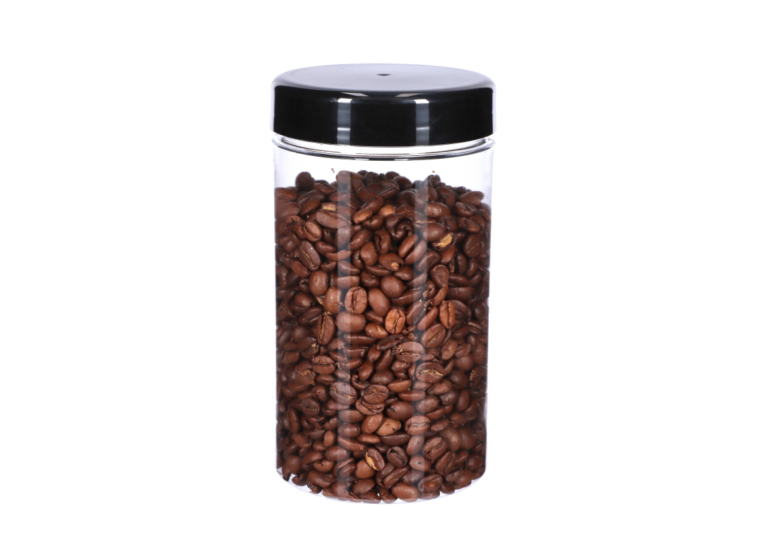 INDPET 750/12: 750 ml Plastic jars with screw-on lids (12 pcs.) 1