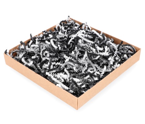 PDR-D4/1-JB: Black/white color shredded paper, 1 kg 1