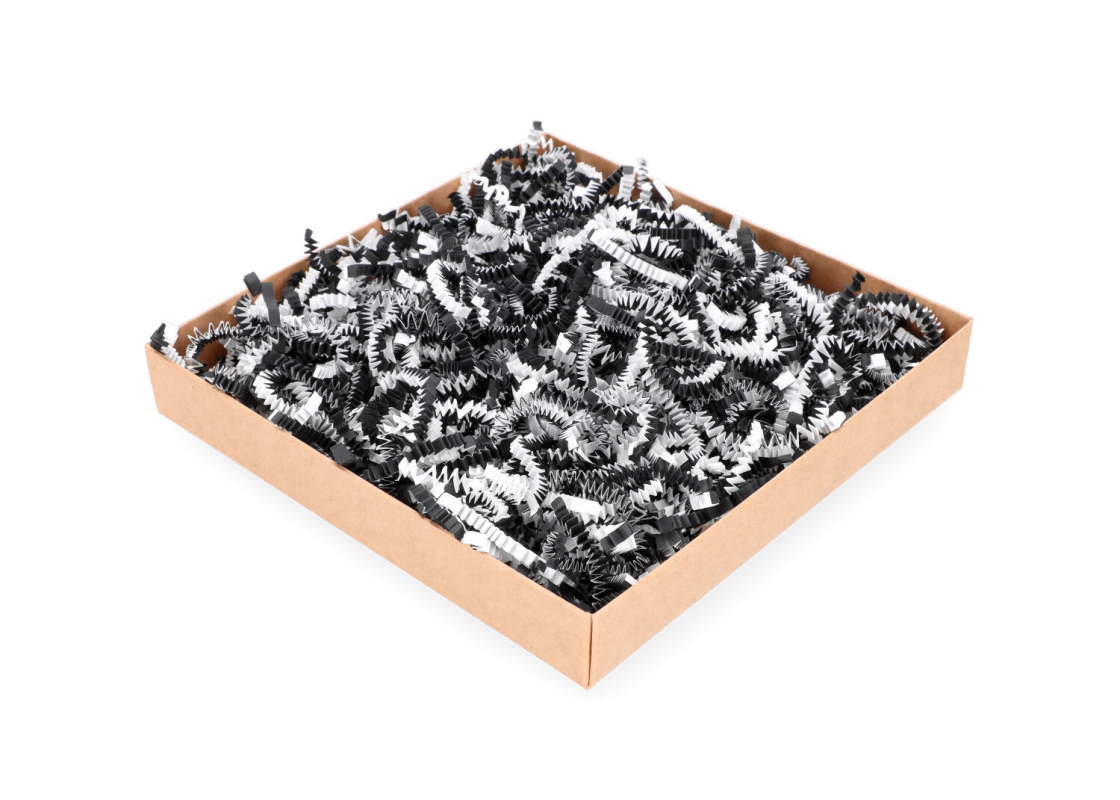 PDR-D4/1-JB: Black/white color shredded paper, 1 kg 1