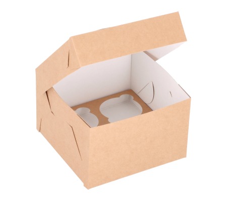 KEK-4: 150 x 150 x 100 mm <br>Box for 4 cupcakes 1