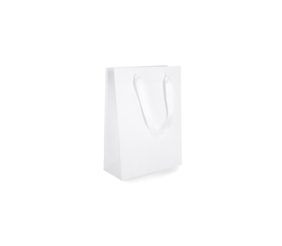 LUX-1: 220 x 100 x 300 mm Luxury paper bag with satin handles 3