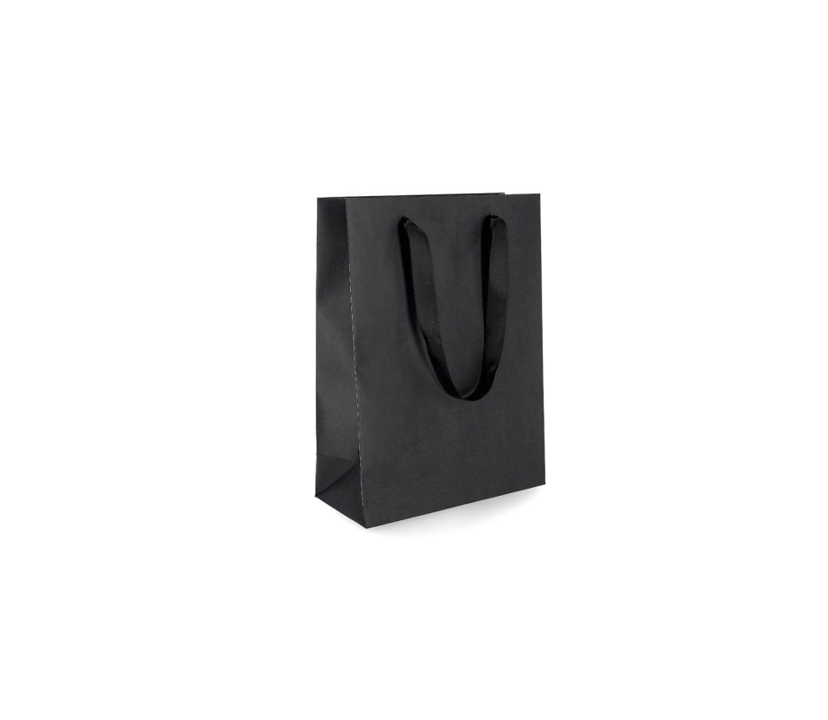 LUX-1: 220 x 100 x 300 mm Luxury paper bag with satin handles 14