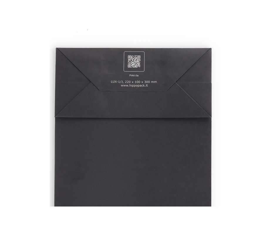 LUX-1: 220 x 100 x 300 mm Luxury paper bag with satin handles 18