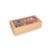 MAC-2/R: 200 x 100 x 50 mm, Brown color box for sweets and macarons cookies  with transparent window (10pcs) 3