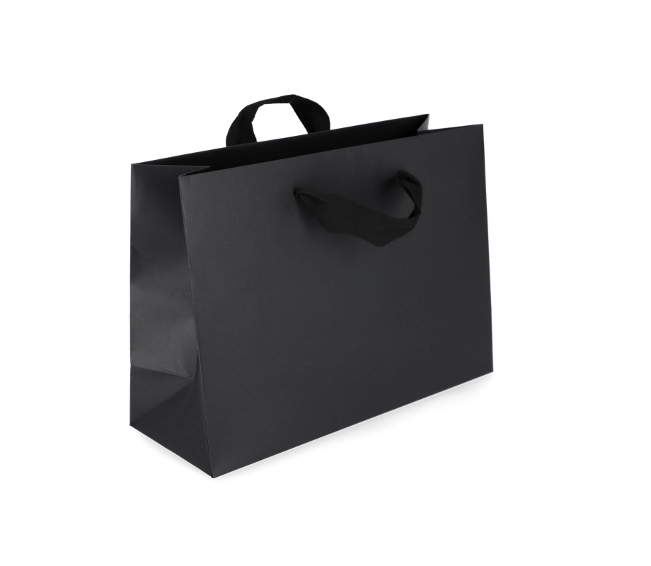 VIP-2: 400 x 150 x 290 mm paper bag with fabric handles 12