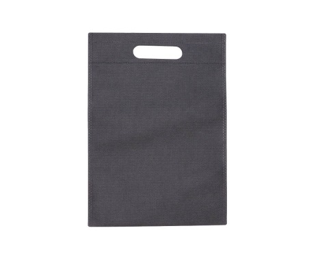 MMK-1: Black 250 x 350 mm non-woven bag with crossed handle 1