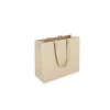 OMG-4: 240x100x205 mm Laminated paper gift bag with integrated fabric handles 9