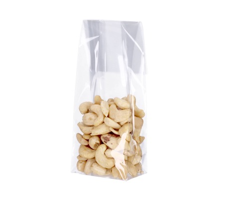 OPP-D05: 55 x 35x 180 mm plastic OPP bag with block bottom, 100 pcs. 1