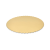 PD-FB26: Ø260 mm cake tray, wavy edges, gold, 10 pcs. 5