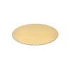 PD-FB34: Ø340 mm cake tray, wavy edges, gold, 10 pcs. 4
