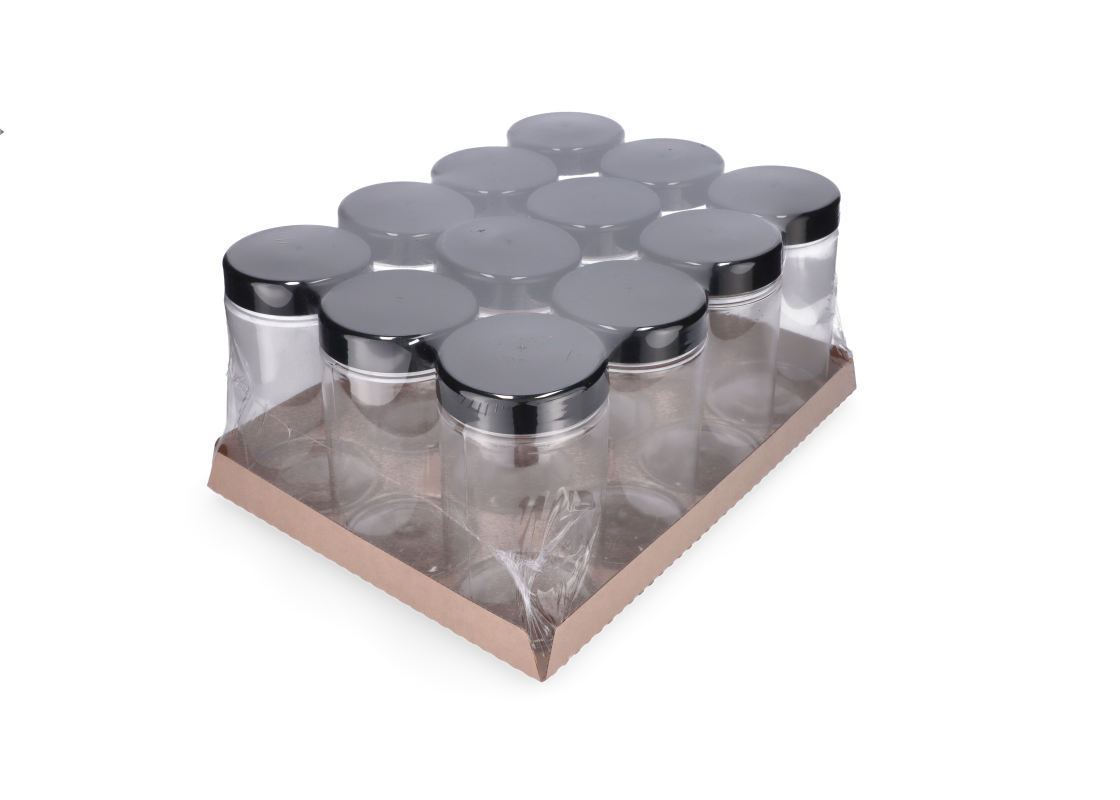 INDPET 750/12: 750 ml Plastic jars with screw-on lids (12 pcs.) 2