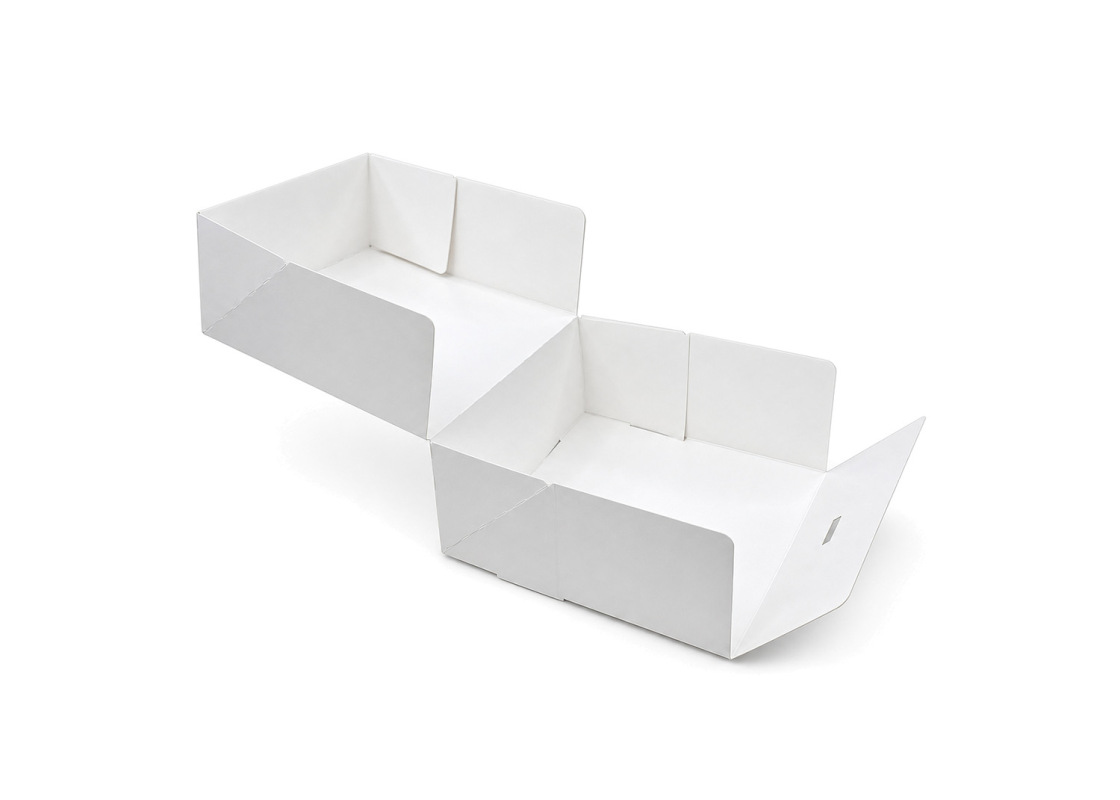 PRA-5: 260x260x120 mm<br>quick-assembly pastry & dessert box, 10 pcs. 1