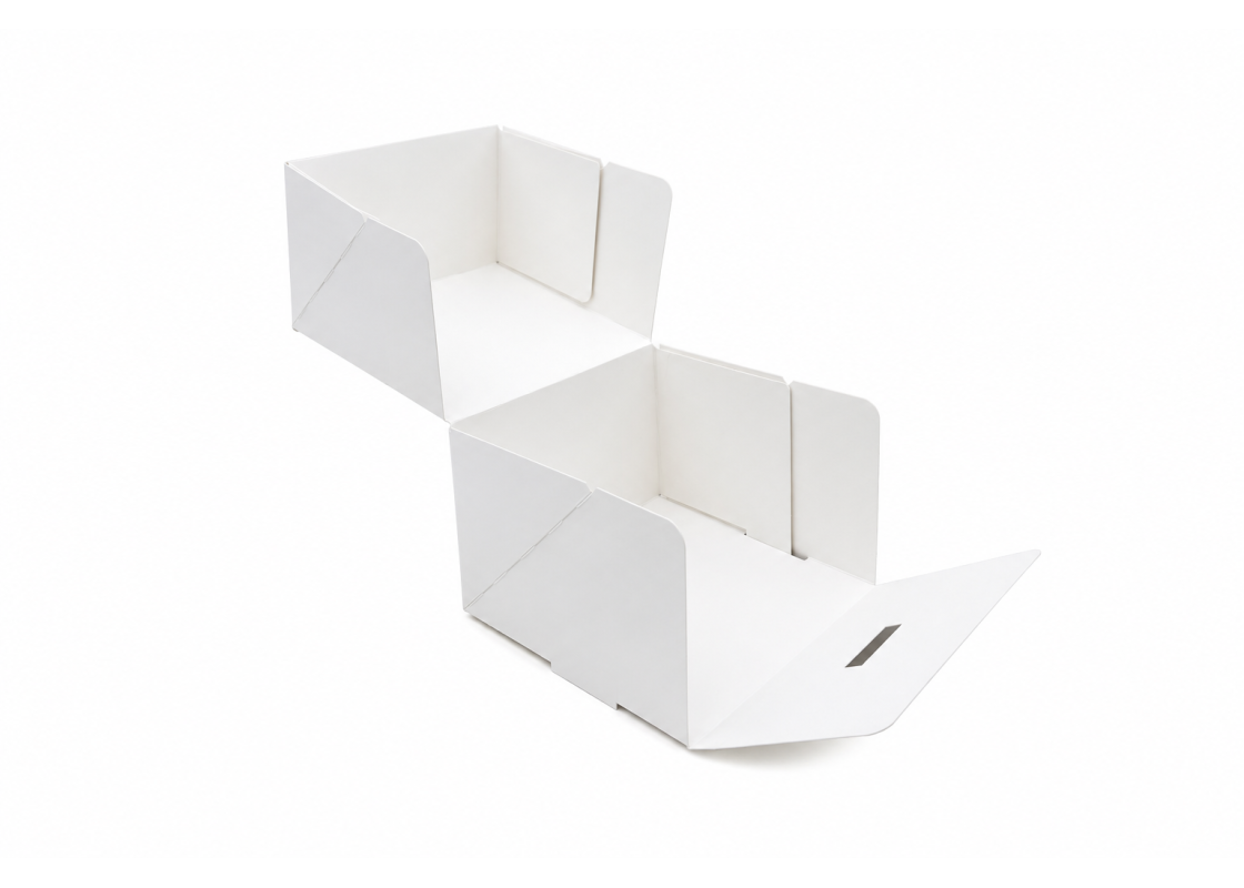 PRA-1: 150x150x100 mm<br>quick-assembly pastry & dessert box, 15 pcs. 1