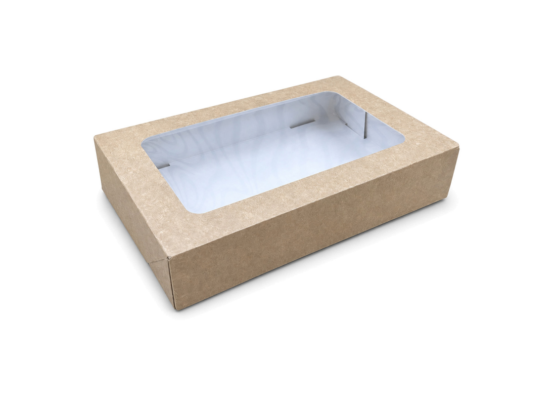 PRAL-9: 190x130x50 mm<br>quick-assembly pastry & dessert box with PVC window, 15 pcs. 1