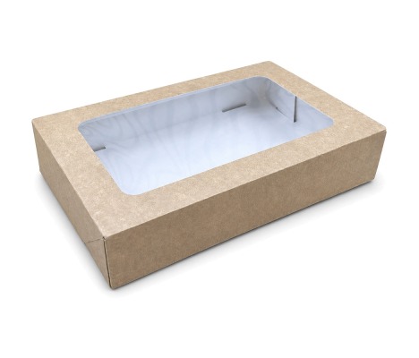 PRAL-9: 190x130x50 mm<br>quick-assembly pastry & dessert box with PVC window, 15 pcs. 1