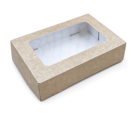 PRAL-10: 230x150x50 mm<br>quick-assembly pastry & dessert box with PVC window, 15 pcs. 1