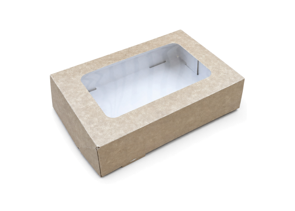 PRAL-10: 230x150x50 mm<br>quick-assembly pastry & dessert box with PVC window, 15 pcs. 1