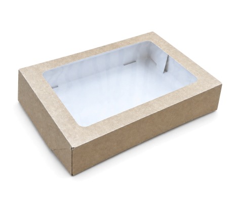 PRAL-11: 260x190x60 mm<br>quick-assembly pastry & dessert box with PVC window, 15 pcs. 1