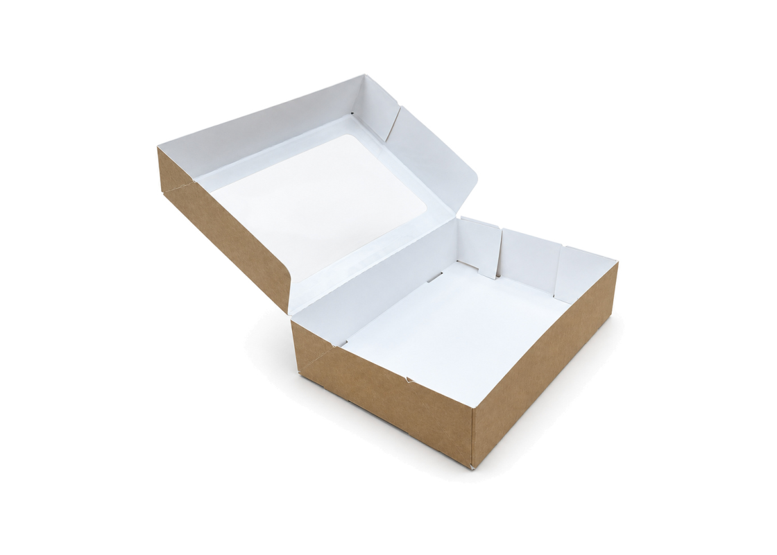 PRAL-11: 260x190x60 mm<br>quick-assembly pastry & dessert box with PVC window, 15 pcs. 2