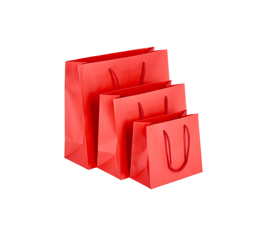 PREM-1: 200 x 100 x 180 mm paper bag with paper rope handles 24