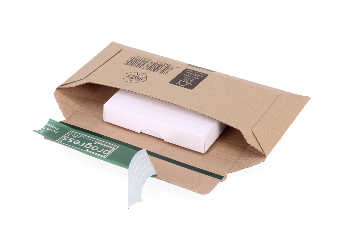 GV 1: 205 x 97 x 30 mm corrugated cardboard envelope for shipments 1