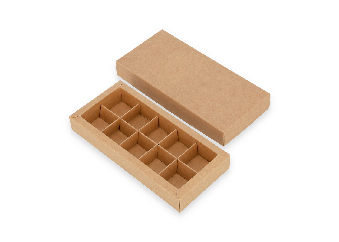 SALD-10R: 200 x 95 x 30 mm, brown box for sweets and macarons cookies 2