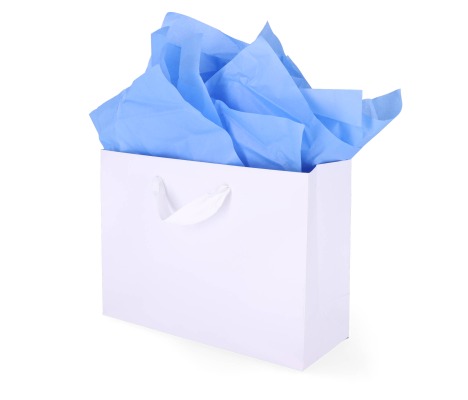 TIS-021: 760 x 500 mm colored tissue paper, light blue 1