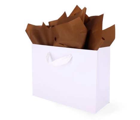 TIS-047: 760 x 500 mm colored tissue paper, dark brown 1