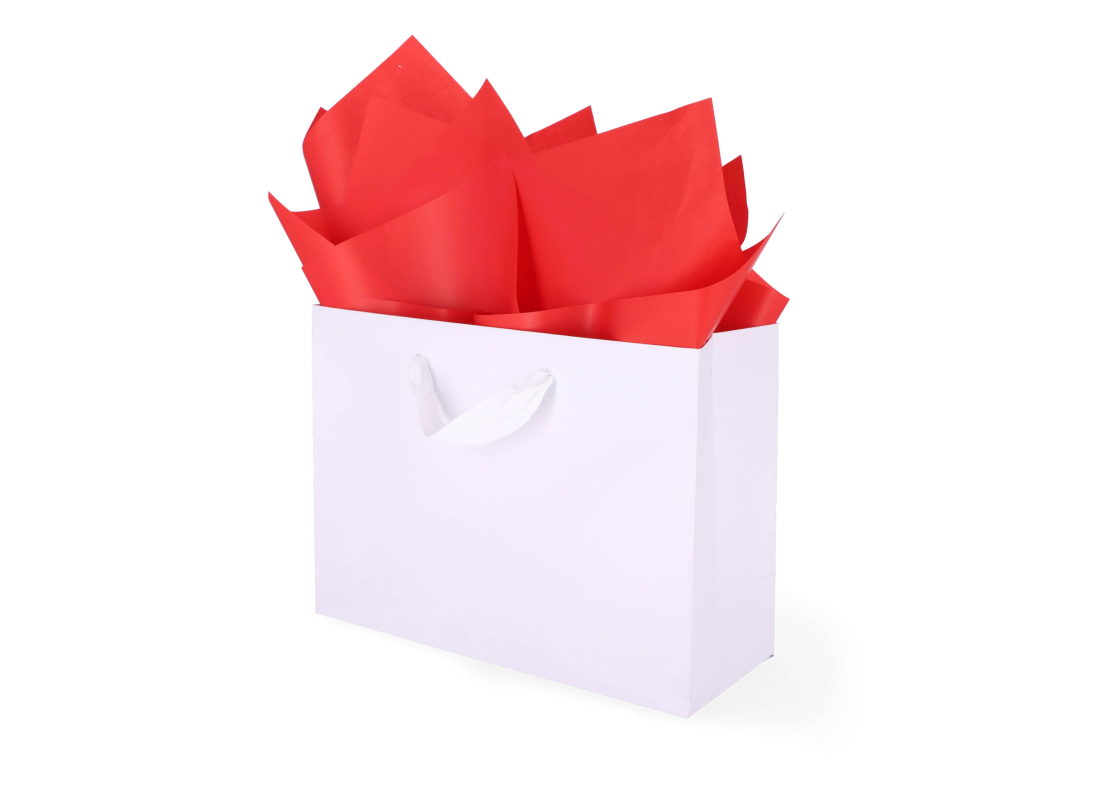 TIS-90: 760 x 500 mm colored tissue paper, red 1